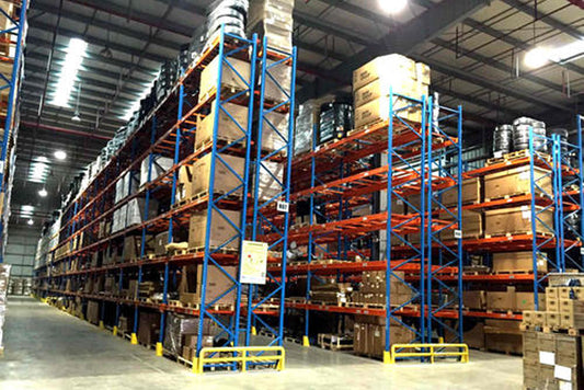 Heavy-Duty Double Deep Storage Racks - Perfect for Bulk Goods with Moderate Access Frequency