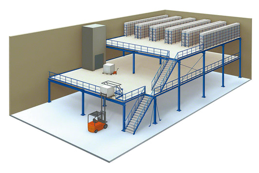 High-Stability Steel Structure Platform - Reinforced Beams & Columns, Fit for Tools/Equipment Storage