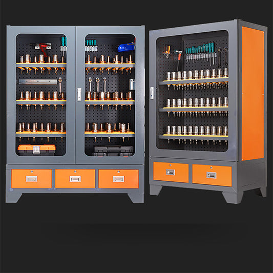 Heavy duty tool cabinet, precision measuring tool storage cabinet, workshop, industrial grade tool sorting cabinet