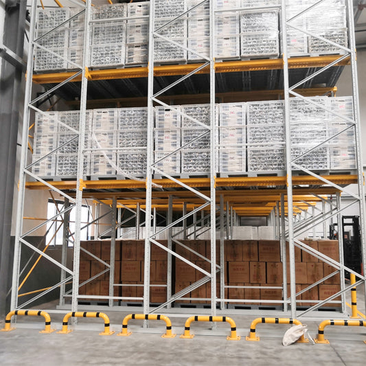 Heavy Duty Steel Racking - Customizable Layer Height, Fit Construction/Chemical Goods