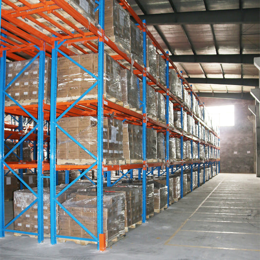 Durable Heavy Duty Storage Racks - Reinforced Beams & Columns, Safe for Machinery Parts