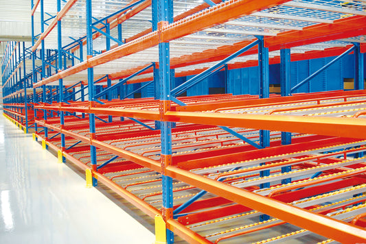 Durable Steel Flow Racking - Anti-Rust Coating, Long-Lasting for Batch Goods Storage