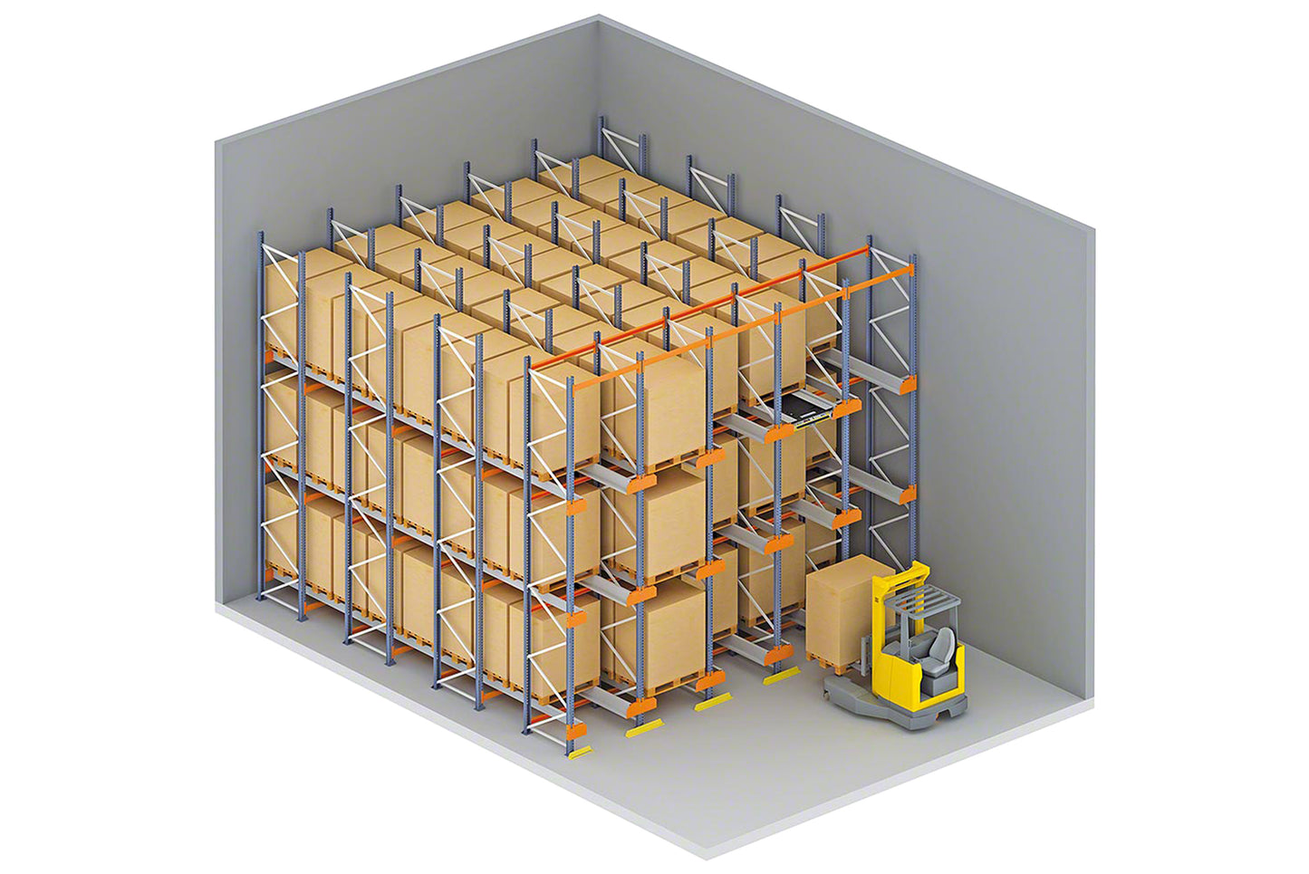 Easy to install loft style shelves, quickly build your efficient warehousing system