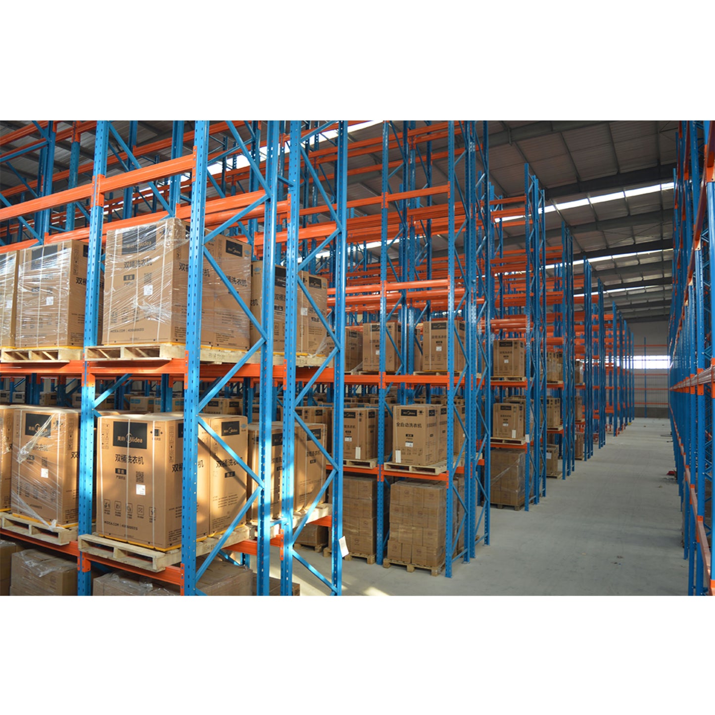 Adjustable Beam Pallet Racks - Customizable Layer Height, Ideal for Logistics & Manufacturing Storage