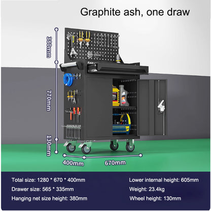 Tool cart, small trolley, mobile multifunctional workshop, auto repair and maintenance cabinet, trolley, iron sheet metal workbench, tool cabinet