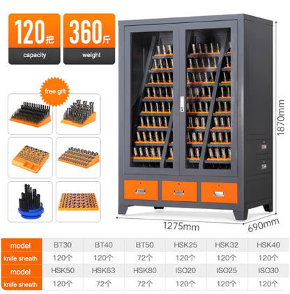 Heavy duty tool cabinet, precision measuring tool storage cabinet, workshop, industrial grade tool sorting cabinet