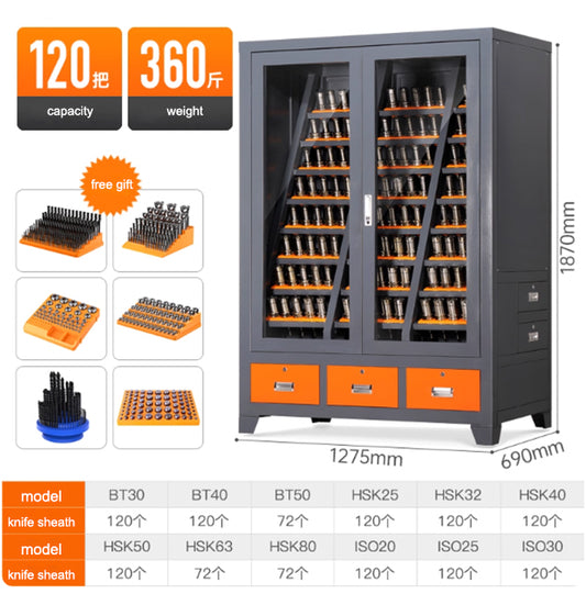 Heavy duty tool cabinet, precision measuring tool storage cabinet, workshop, industrial grade tool sorting cabinet