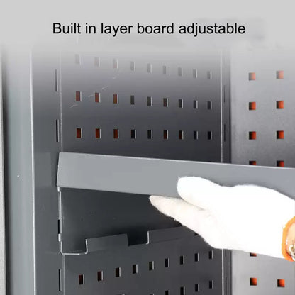 Hardware tool cabinet with hanging board, auto repair tool storage cabinet, steel moisture-proof tool storage cabinet