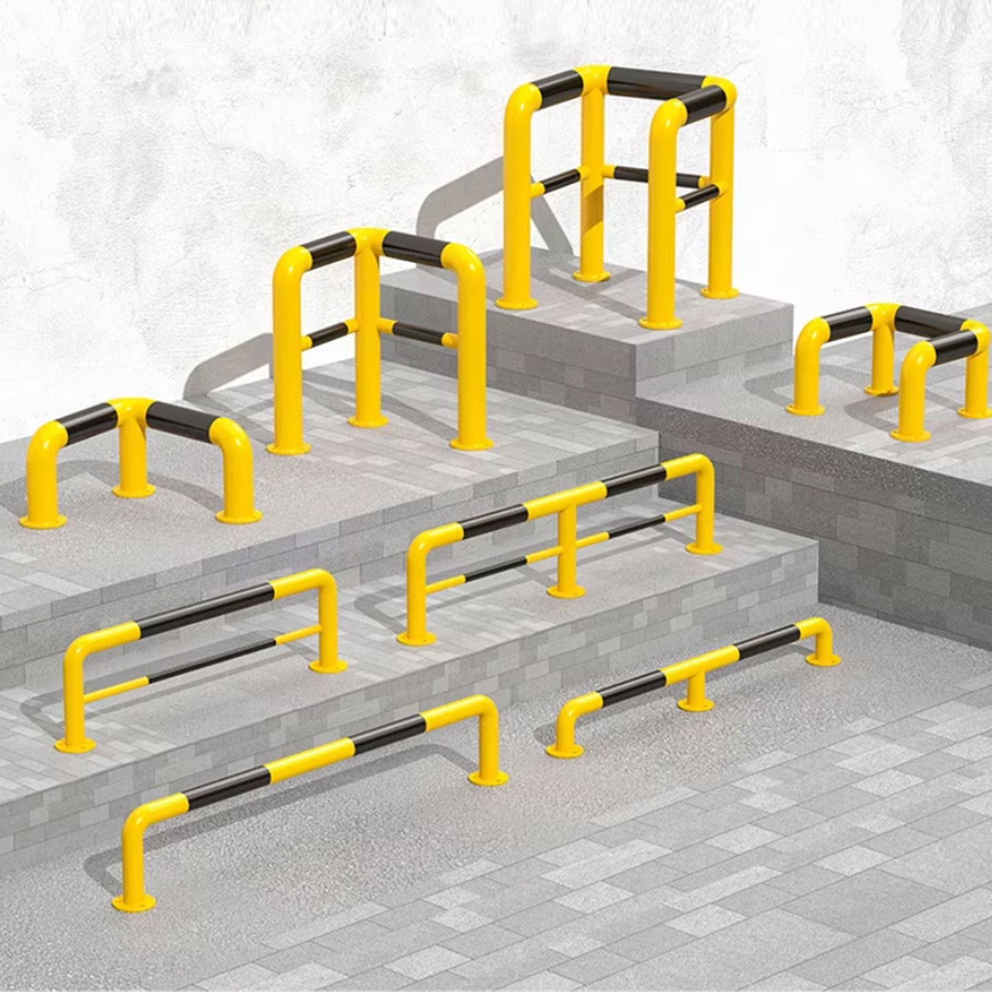 L-type steel pipe anti-collision barrier