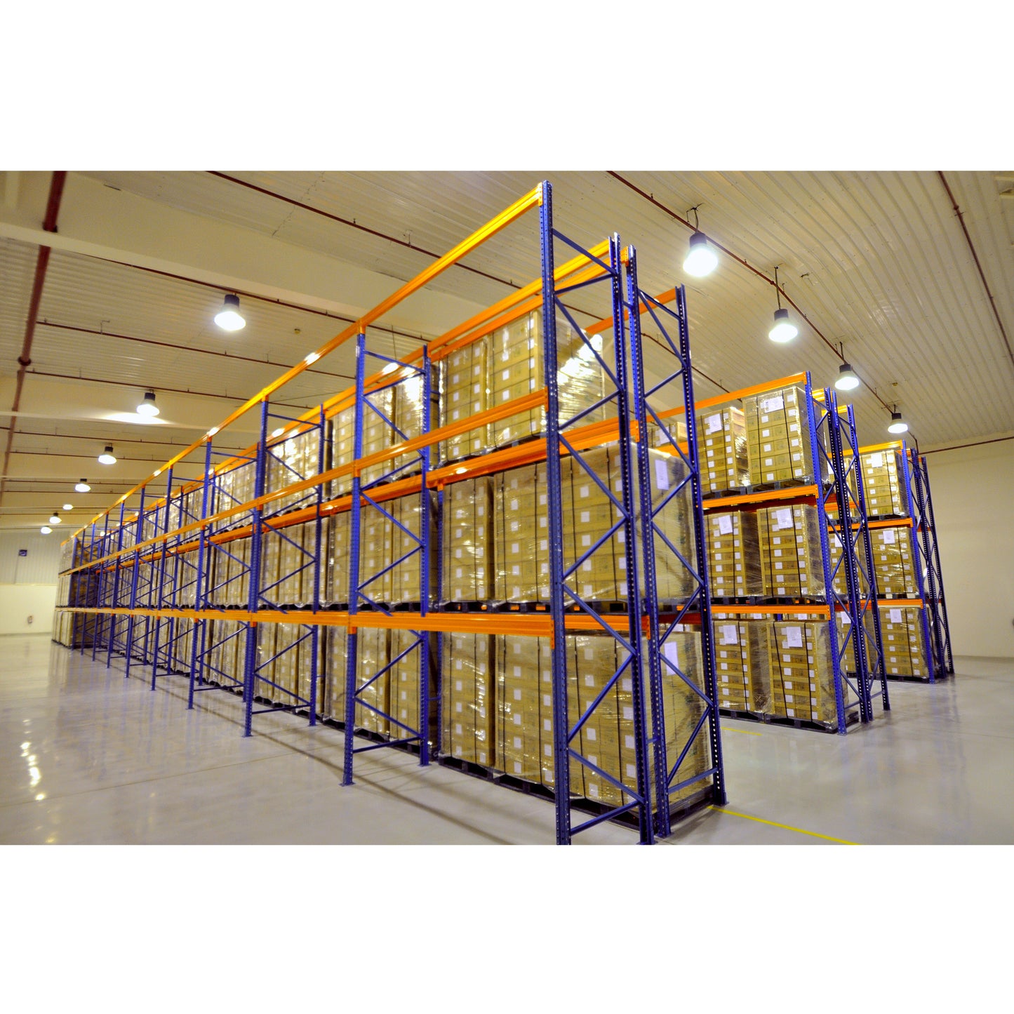 Adjustable Double Deep Pallet Racks - Forklift Accessible, Suit for Medium-Turnover Goods