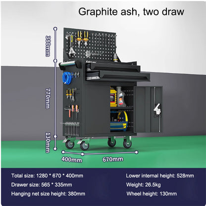 Tool cart, small trolley, mobile multifunctional workshop, auto repair and maintenance cabinet, trolley, iron sheet metal workbench, tool cabinet