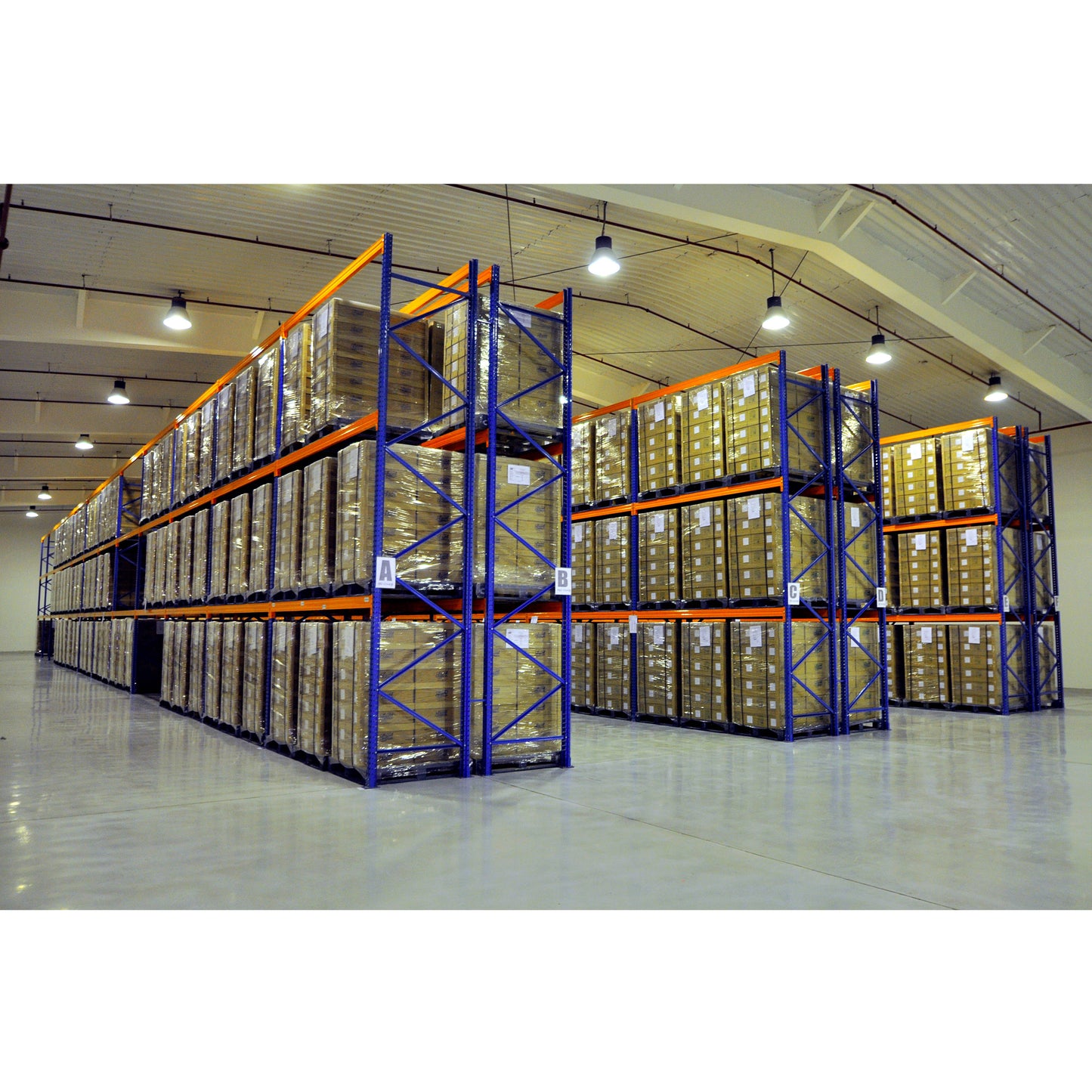 Adjustable Double Deep Pallet Racks - Forklift Accessible, Suit for Medium-Turnover Goods